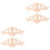 Solid Wood Onlay Applique Patterns For Wall Decoration 4pcs 3