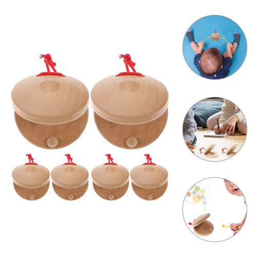 6Pcs Wood Finger Castanets Percussion Musical Instruments 2