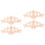 Solid Wood Onlay Applique Patterns For Wall Decoration 4pcs 4