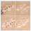 Solid Wood Onlay Applique Patterns For Wall Decoration 4pcs 10