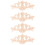 Solid Wood Onlay Applique Patterns For Wall Decoration 4pcs 5