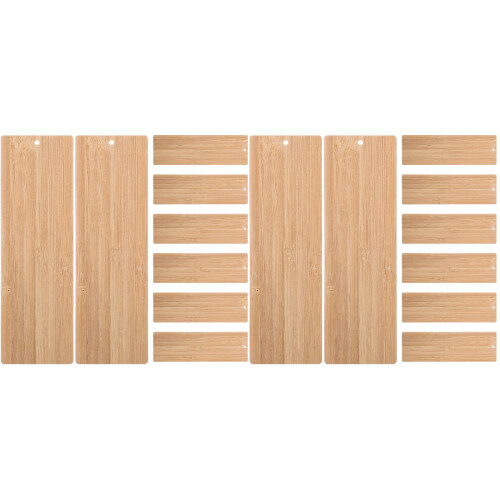 20 Pcs Unfinished Bamboo Bookmarks Rectangular Cutouts Crafts 2