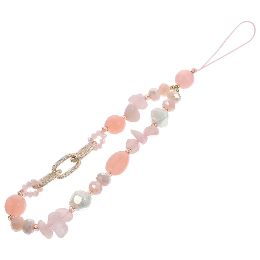 2 Pcs Mobile Phone Wrist Strap Chain Lanyard Beaded Dangle Charms 3583794863237