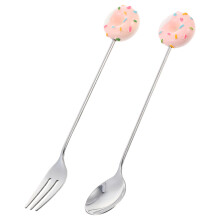 3 Sets Fork Spoon Fork Spoon Cake Resin Donut Baby
