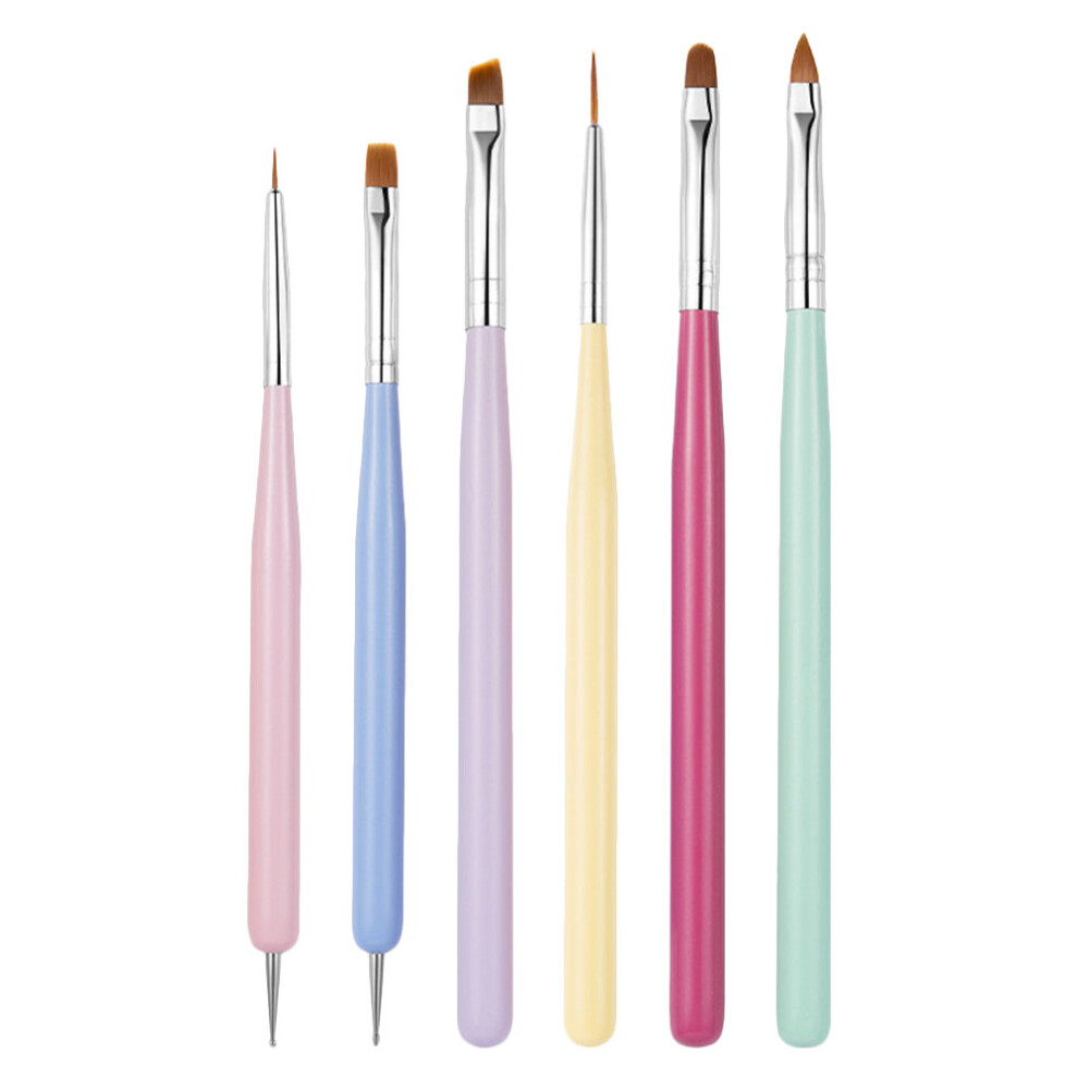 Happyyami 12 Pcs Nail Pen Nail Supplies Wooden Pole Manicure