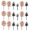 116Pcs Mini Trees For Model Railroad Diorama Landscaping Sand Table 9