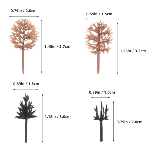 116Pcs Mini Trees For Model Railroad Diorama Landscaping Sand Table 2