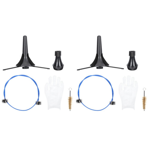 2 Sets Trumpet Cleaning Brush Double-End Multipurpose Instrument Rack 2