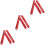 3 Pack Leveler Folding Ladder Hook Heavy Duty Hooks Ladders Red 7