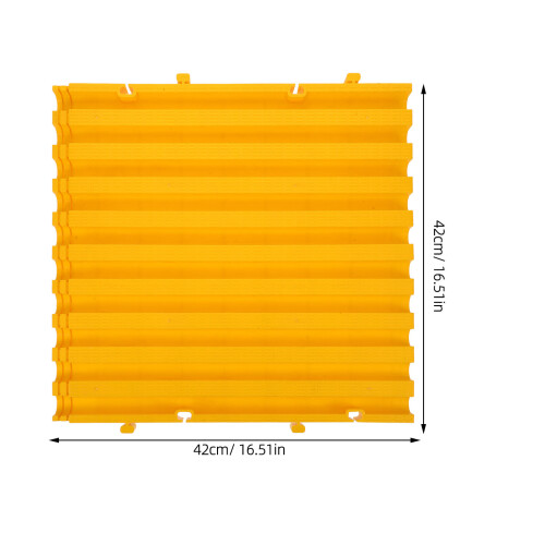 Easy-Install Yellow PP Splicing Drainage Mat for Car Wash Area 1