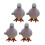 8 Pcs Cartoon Wind Up Pigeon Toy Simulation (Random Color) 2