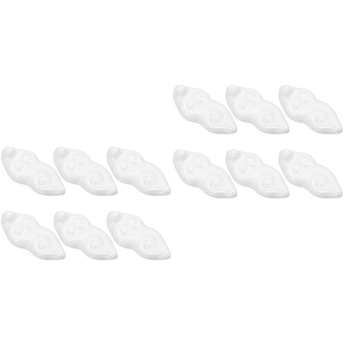 12 Pcs Ceramic Chopsticks Rack Cloud Shape Holder Rest Home Ornament 2