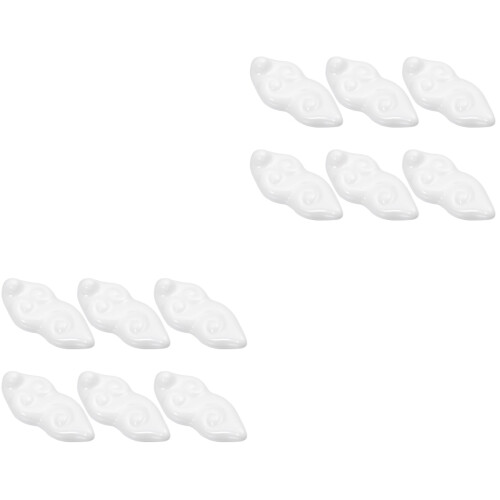 12 Pcs Ceramic Chopsticks Rack Cloud Shape Holder Rest Home Ornament 1