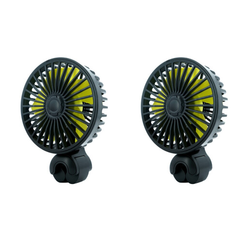 2Pièces Ventilateur Auto USB Portable Clip Confort 1