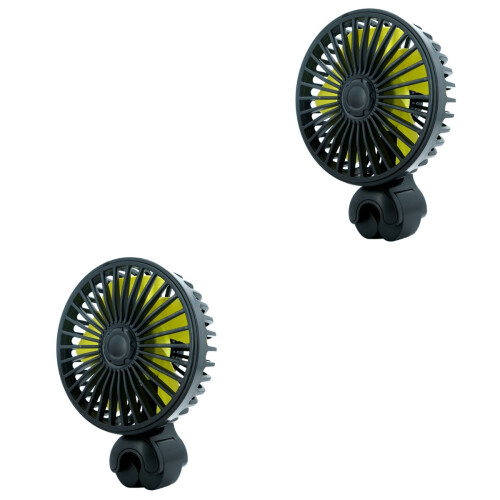 2Pièces Ventilateur Auto USB Portable Clip Confort 2