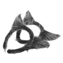 10 Pcs Plush Wolf Ears Headband For Animal Cosplay Costume Party