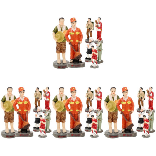 28 Pcs Sand Table People Models Realistic Miniature Figures Decor 1
