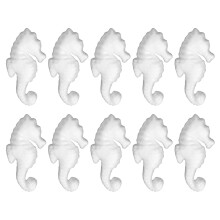 30 Pcs 11cm Seahorse Craft Kit For Kids And Teens Unpainted White