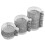 100Pz Contenitori Alluminio Argento Uso 9