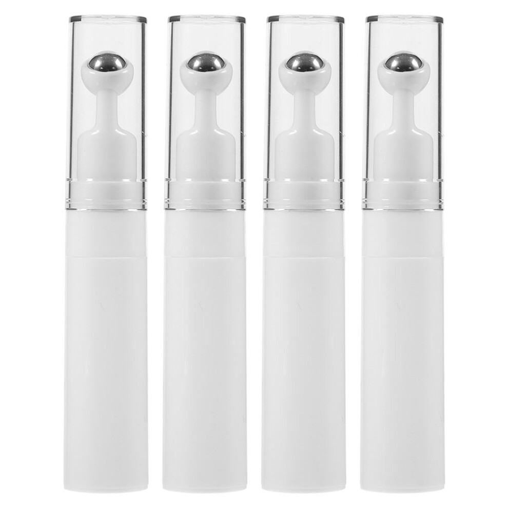 4Pz Contenitori Roller Eye Cream Acrilico Bianco Uso Viaggio Ufficio-image