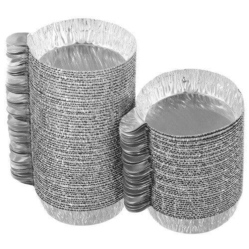 100Pz Contenitori Alluminio Argento Uso 2