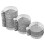 100Pz Contenitori Alluminio Argento Uso 6