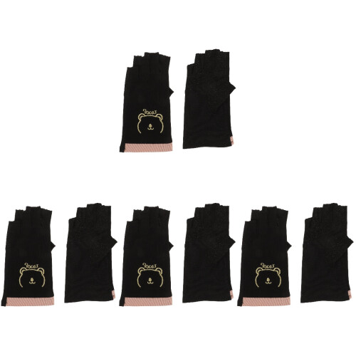 4 Pairs Fingerless UV Protective Manicure Gloves 2