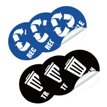 1Set Praktische Afvalscheiding Sticker Set Voor En Hotel