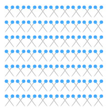 500 tachinhas redondas 4 mm para painel de cortiça, 1,2 x 0,4 cm