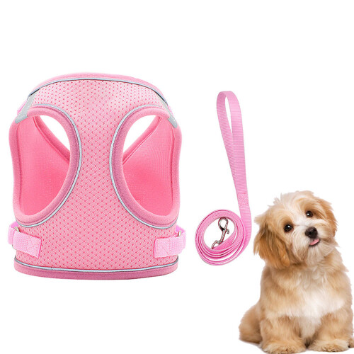 Peitoral Rosa Para Cães Leve Durável E Confortável