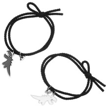 1Par Pulseira Dupla Para Casal Estilo Multicores Algodão