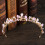 2 Unidades Faixa De Para Noiva Com Flor De Cristal Rosa 10