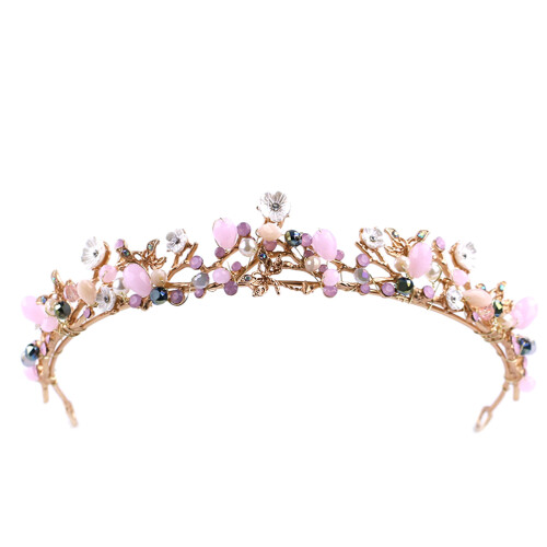 2 Unidades Faixa De Para Noiva Com Flor De Cristal Rosa