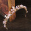 2 Unidades Faixa De Para Noiva Com Flor De Cristal Rosa 9