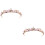 2 Unidades Faixa De Para Noiva Com Flor De Cristal Rosa 6