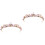 2 Unidades Faixa De Para Noiva Com Flor De Cristal Rosa 4