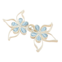 Chinese Knot Button Clothing Fasteners-Bee white Light blue