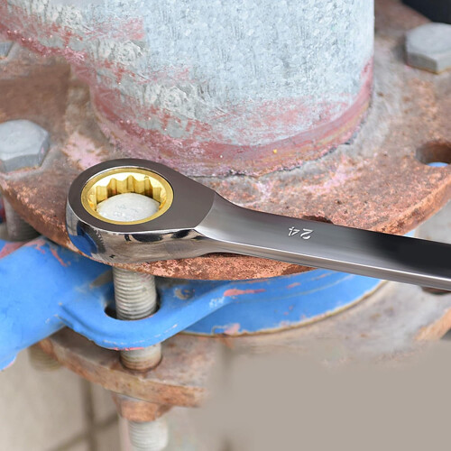 Two Headed Wrench Adjustable DualHead Ratchet Spanner 620mm 9mm Multifunctional Precision Engineered 1