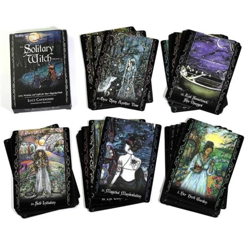 Lonely Witch Oracle Deck, Solitary Witch Oracle Deck, Tarot Cards, Funny Game, Divination 1