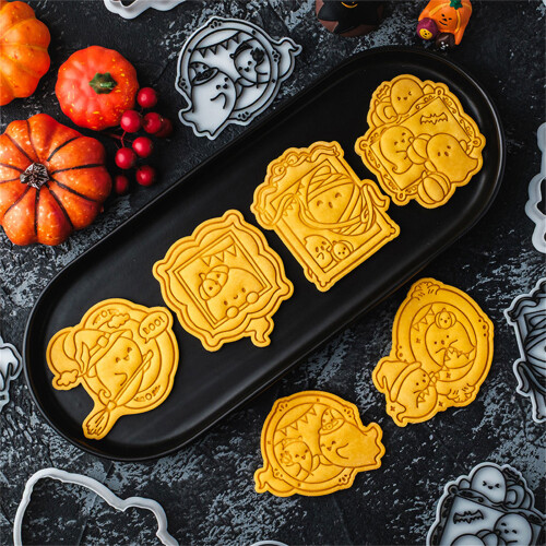Halloween Cookie Molds Plastic Tool For Baking Candy-Ghost B 2