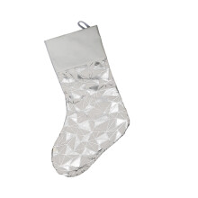 Sac cadeau de fête de noël, bas de noël, pour manteaux,-Argent