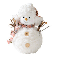 Jouet en peluche bonhomme de neige de noël, ornement décoratif-L