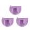 3Pcs Sewing Templates Ruler Quilting Measuring-Purple  2CM 1