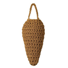 Crochet Wasp Nest Decoy Outdoor Hanging Faux-Caramel brown S