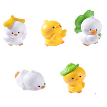 Figurines de canard de dessin animé en résine, 5 pièces,