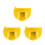 3Pcs Finger Quilting Ruler with Millimeter Scale-Yellow 4cm 1