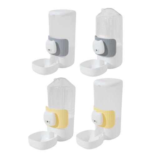Automatic Hanging Pet Feeders Water Dispenser With-Yellow 1