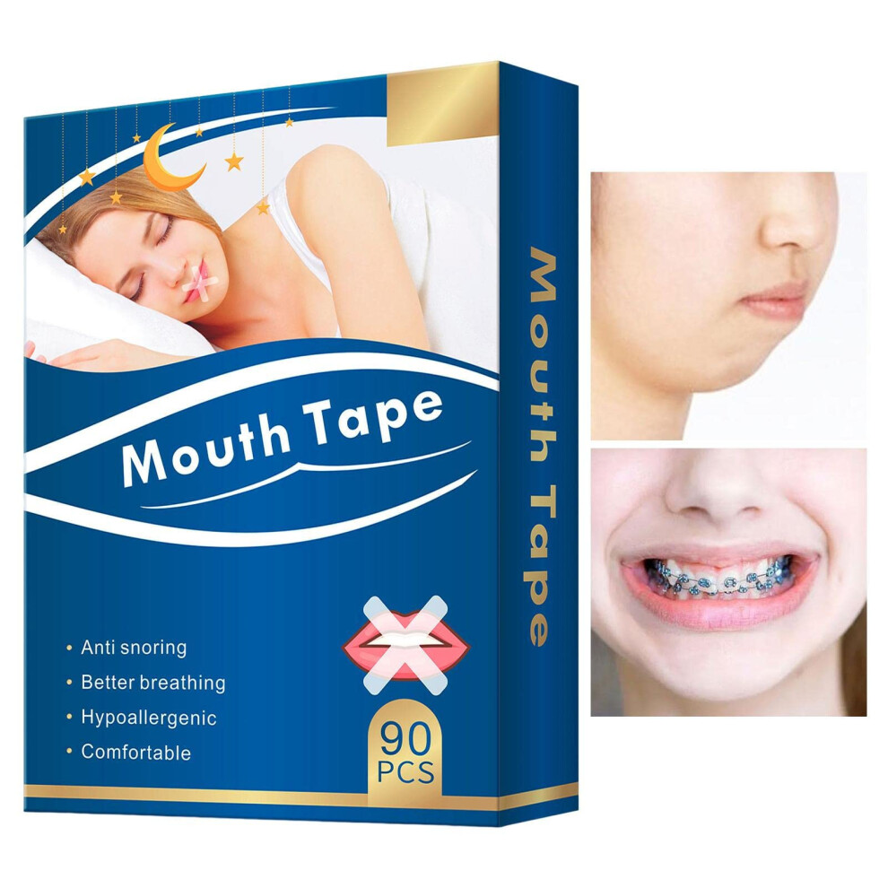 Mouth Band for Nose Breathing, Snoring Reducing Strips, Gentle Mouth Strip for Sleeping