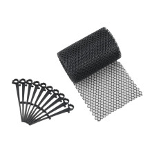 Heavy Duty Plastic Gutter Guard Netting-Black eaves with bla