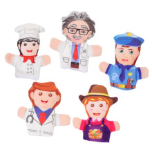 5 Pieces Adorable Finger Puppets for Creative Storytelling Educational Parents with Professions Policeman Scientist for Parties